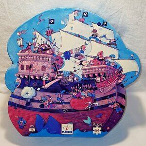Barbarossa's boat pirates DJECO France 54 pc Puzzle silhouette box Age 5+ Ex Con